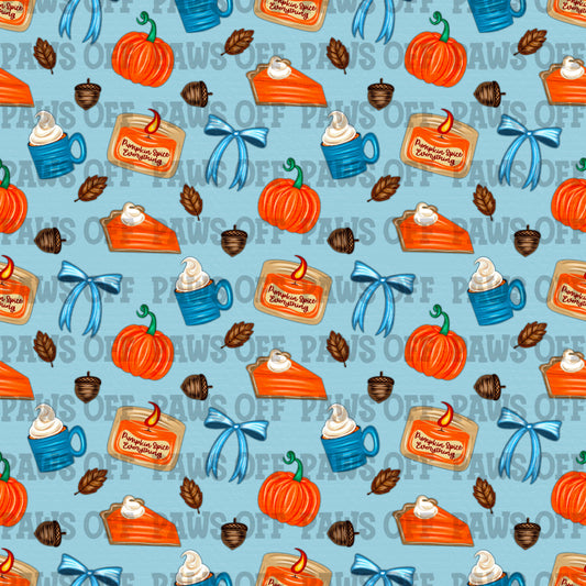 Pumpkin Spice Everything Seamless Pattern PNG