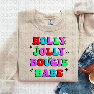 Holly Jolly Bougie Babe Retro Christmas