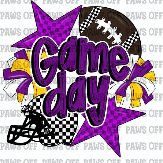 Game Day PNG Purple