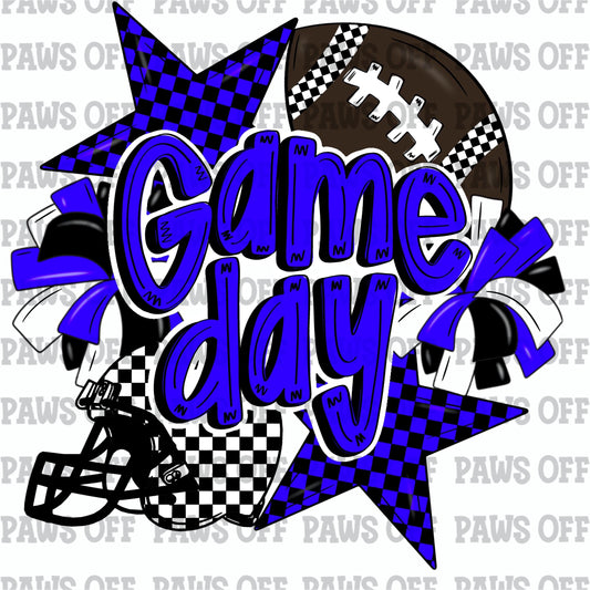 Game Day PNG Blue