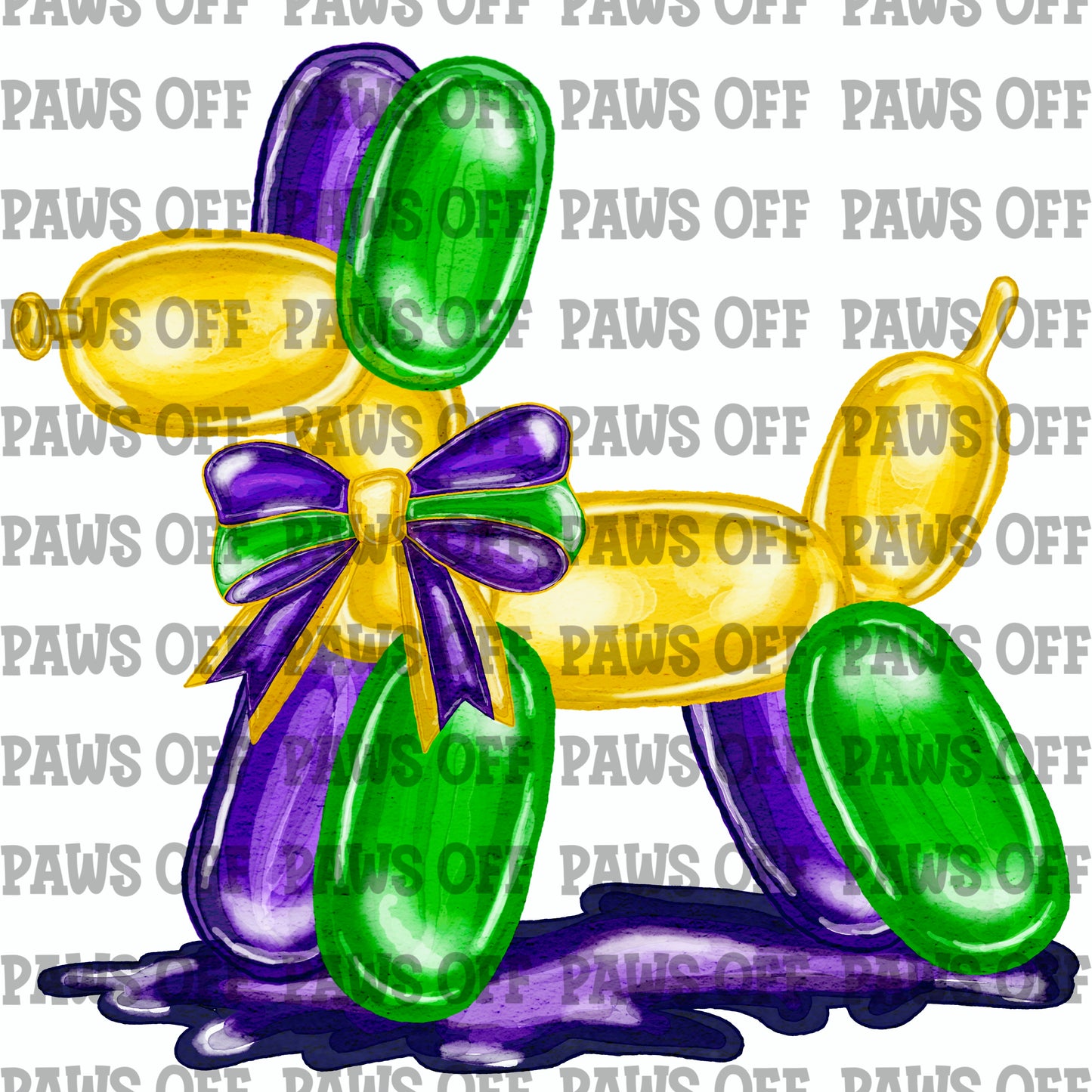 Mardi Gras Balloon Dog PNG