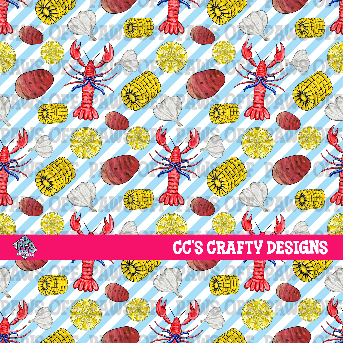 Crawfish Boil Seamless PNG