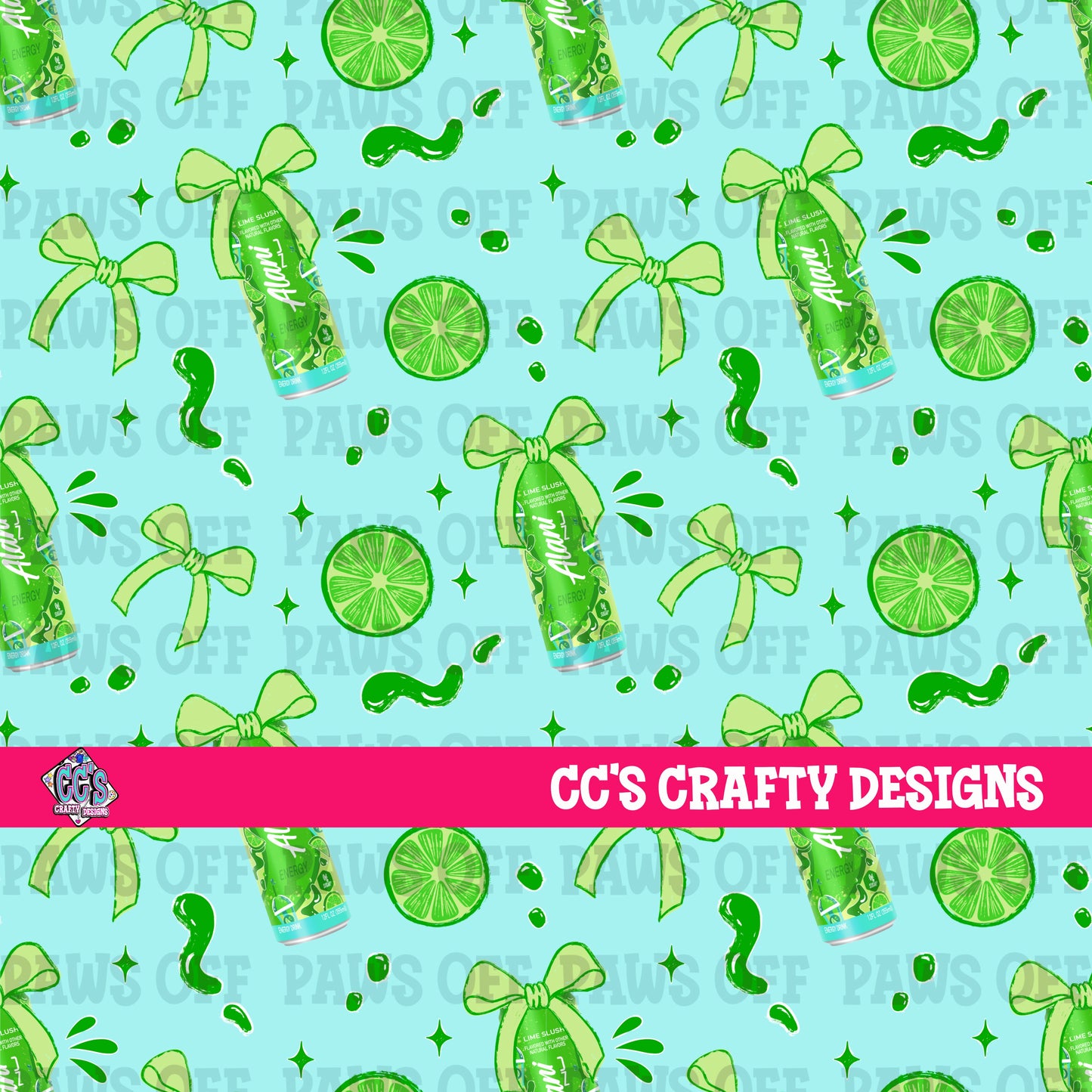 Alani Lime Slush Seamless PNG