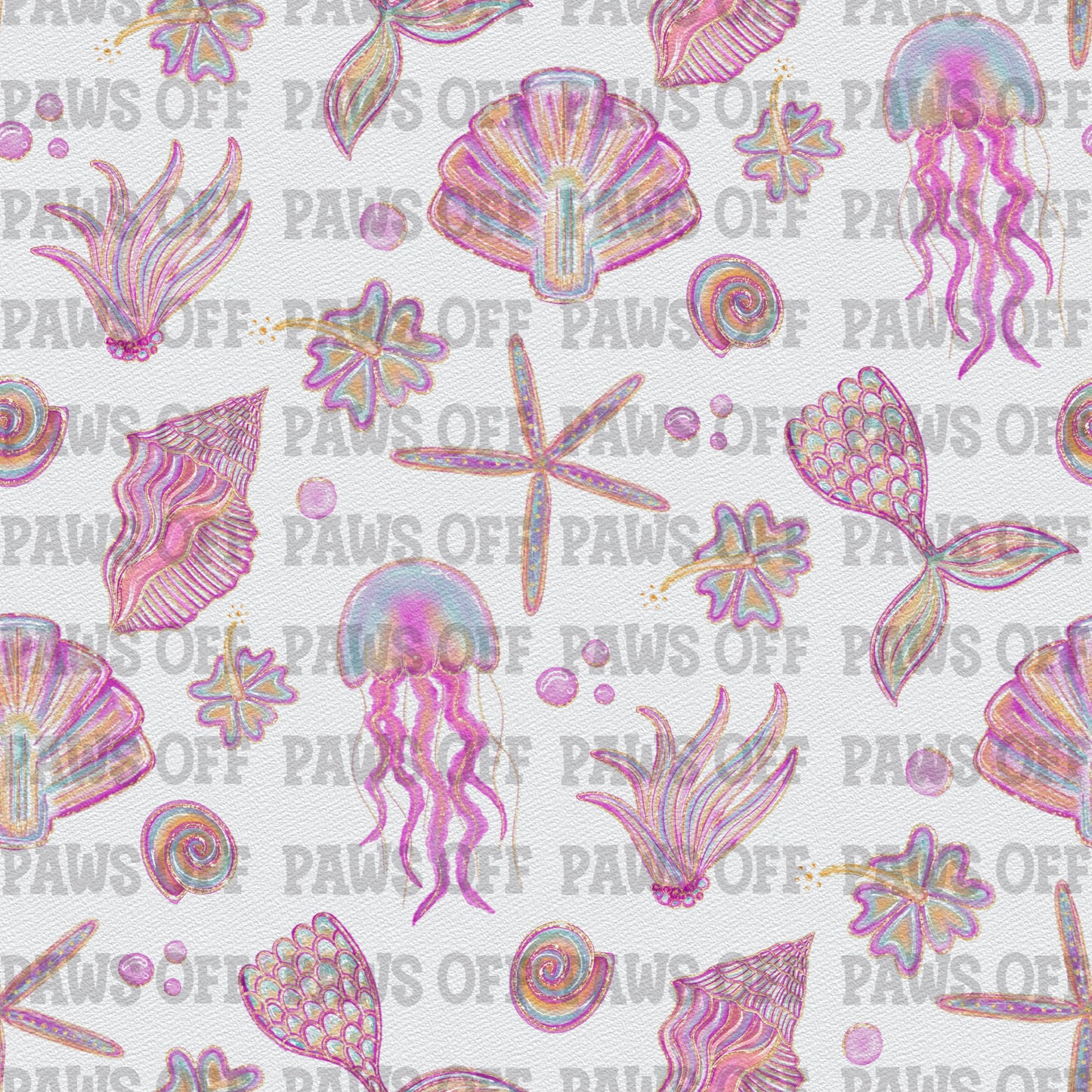 Vitamin Sea Watercolor Seamless PNG