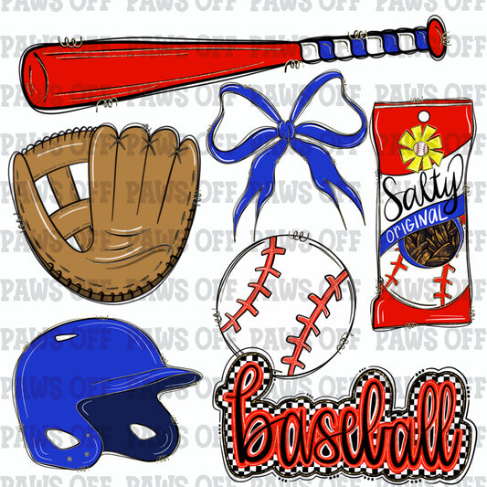 Salty Baseball Clipart Bundle PNG