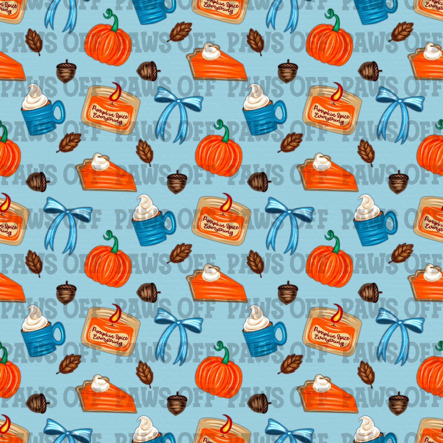 Pumpkin Spice Everything Seamless Pattern PNG