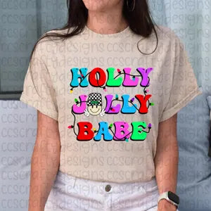 Holly Jolly Babe Retro Christmas