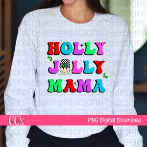 Holly Jolly Bougie Mama Retro Christmas