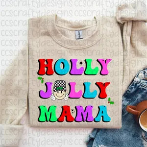 Holly Jolly Bougie Mama Retro Christmas