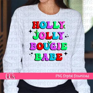 Holly Jolly Bougie Babe Retro Christmas