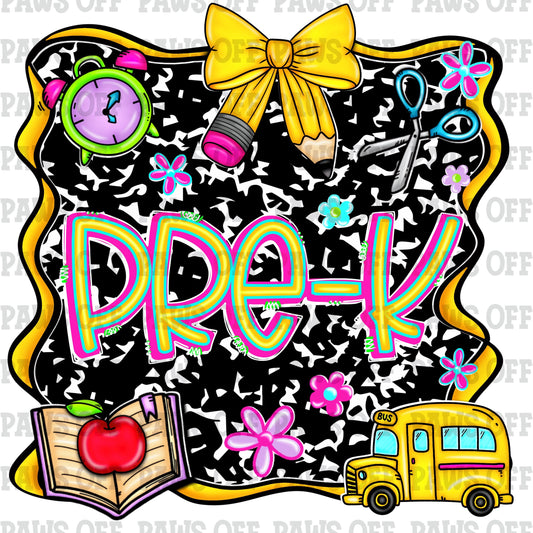Back to School PNG Bundle PreK to 6th Grade