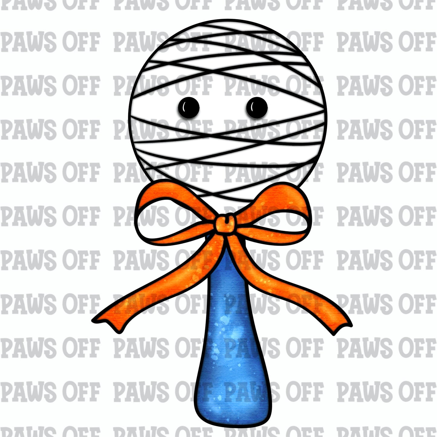 Mummy Rattle Watercolor PNG