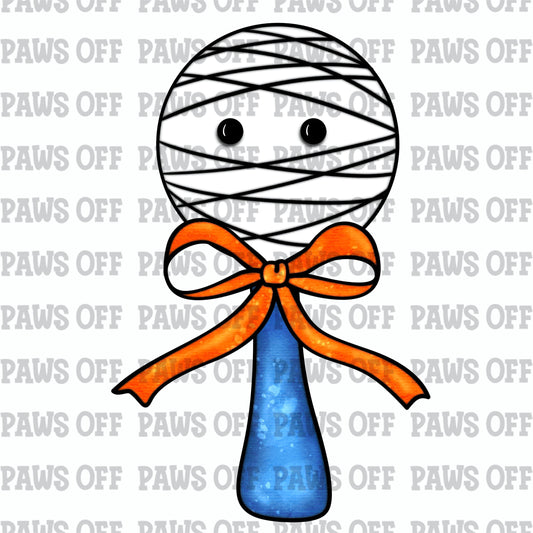 Mummy Rattle Watercolor PNG