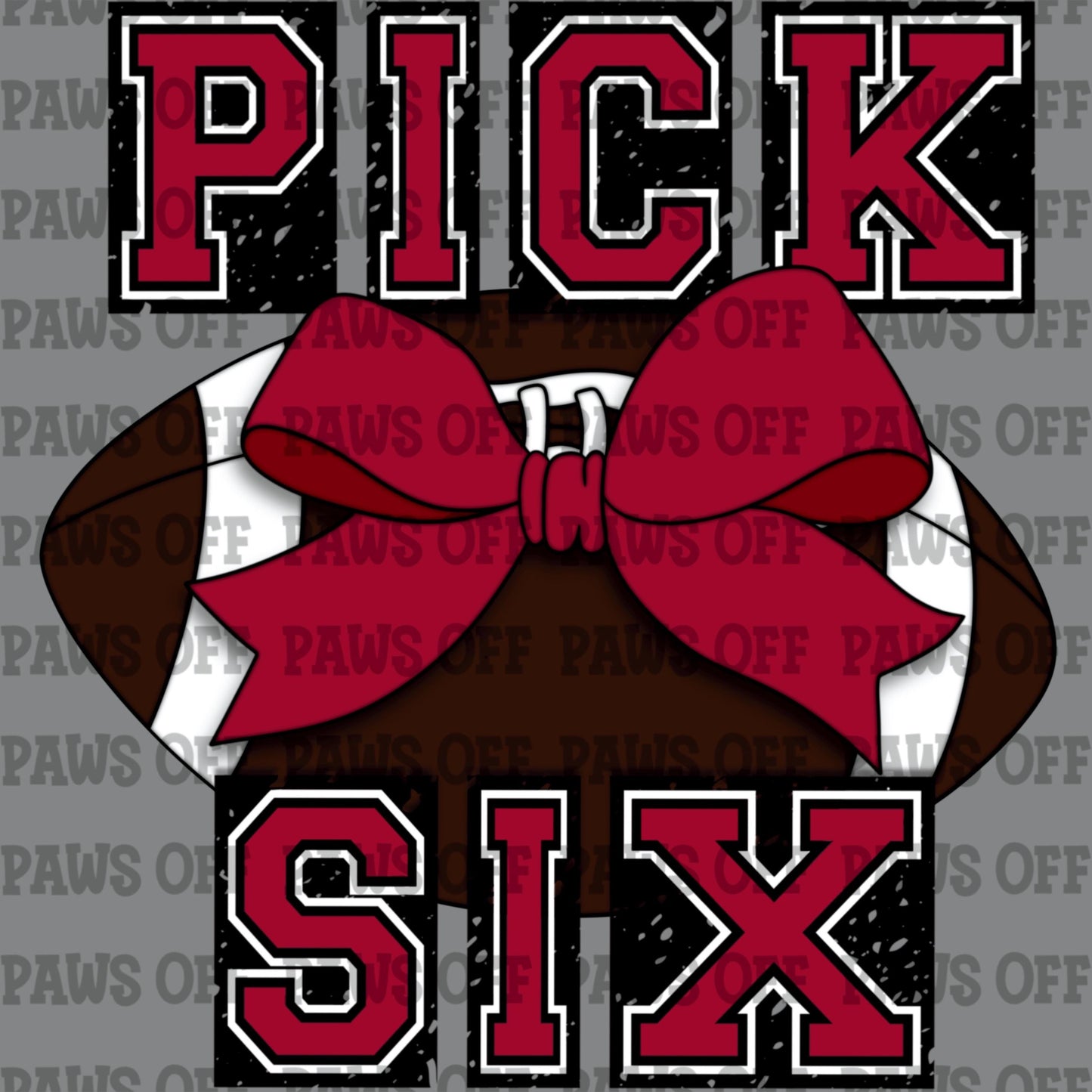 Pick Six Football Crimson PNG