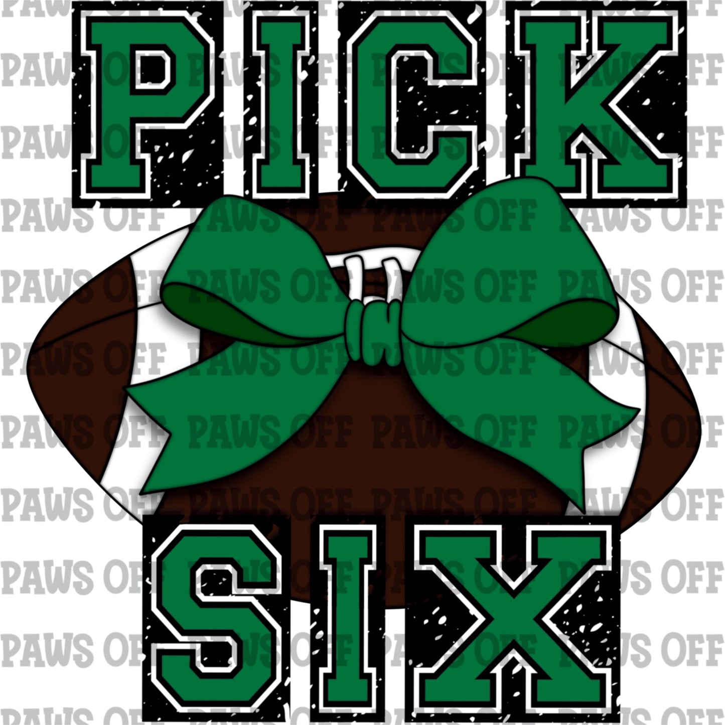 Pick Six Football Green PNG