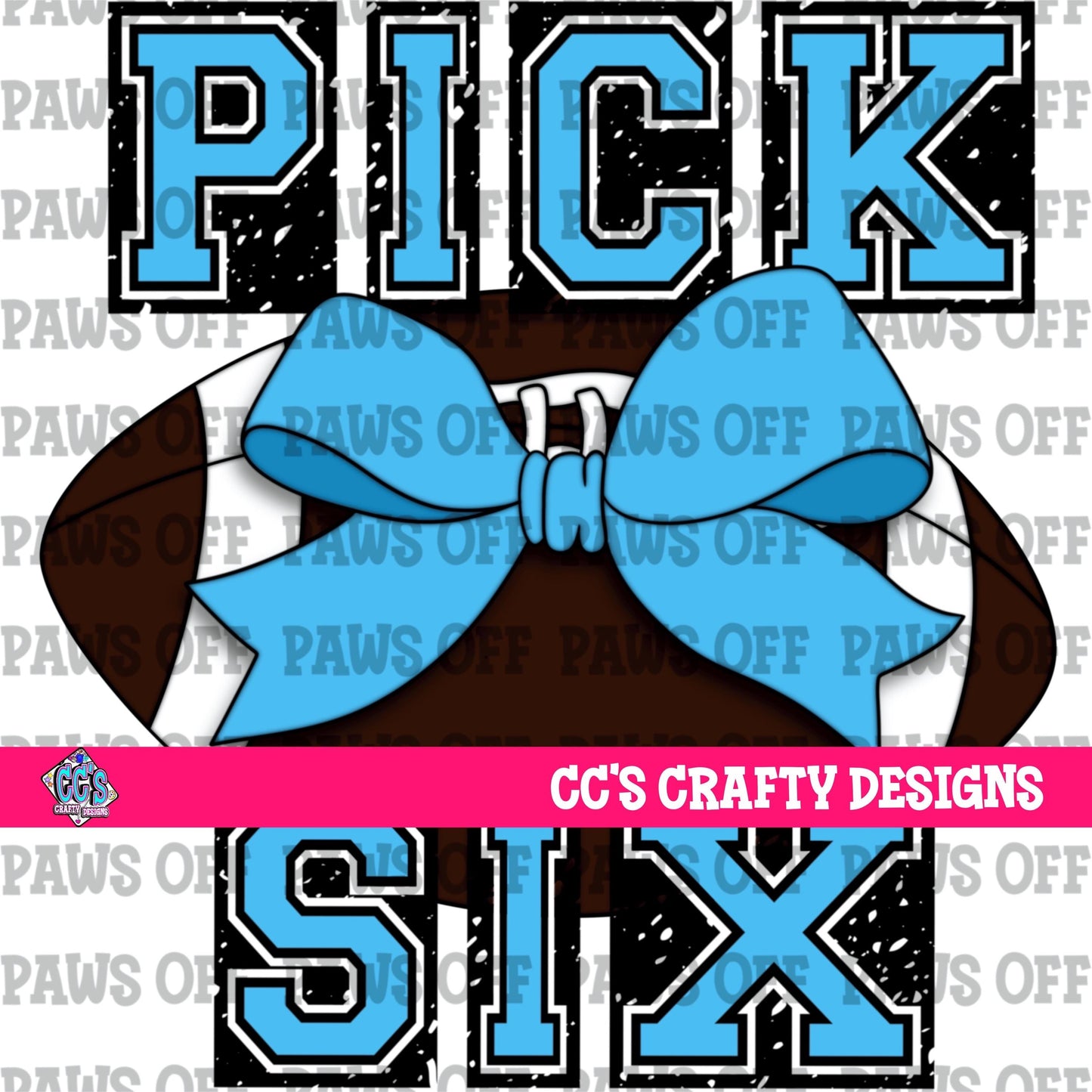 Pick Six Football Powder Blue PNG