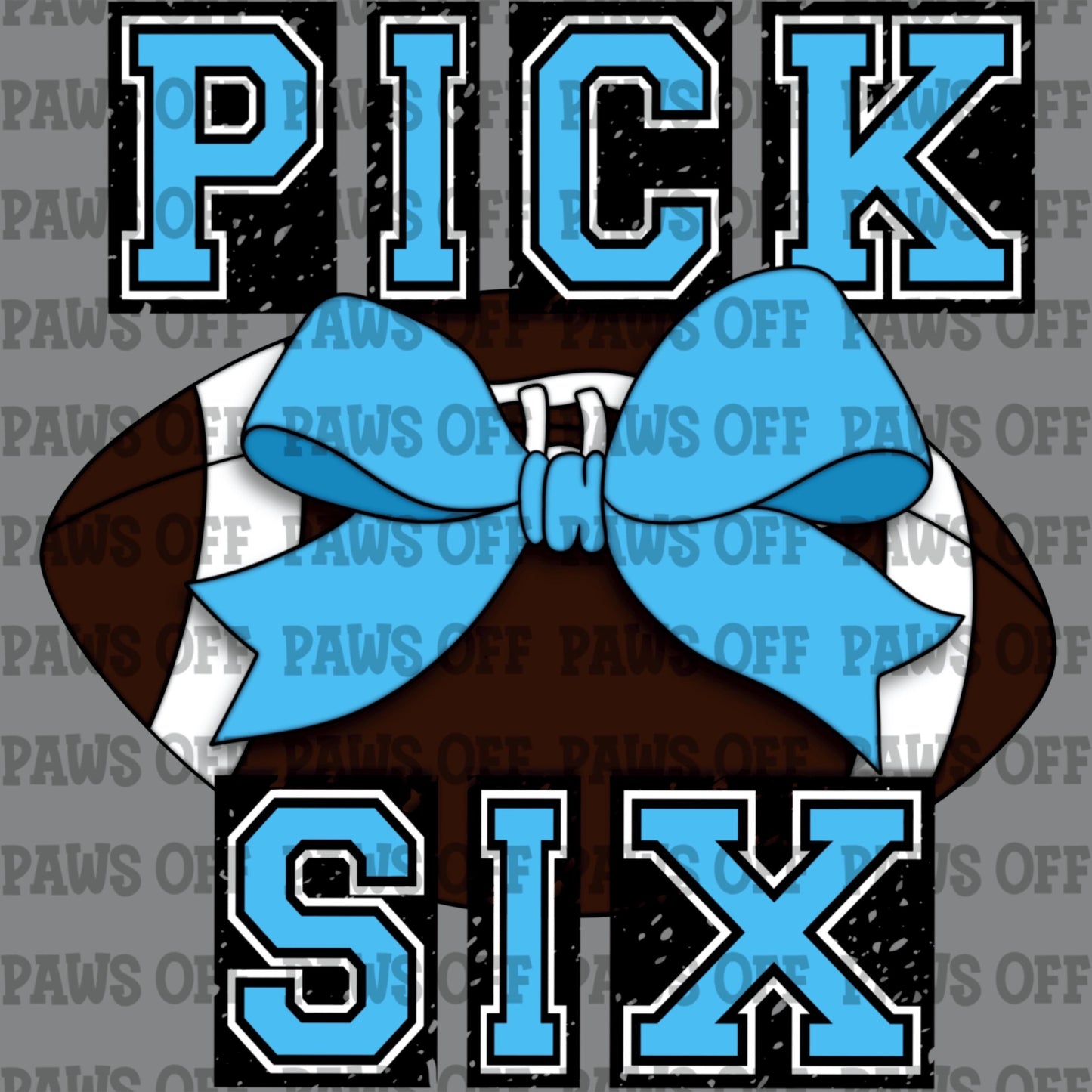 Pick Six Football Powder Blue PNG