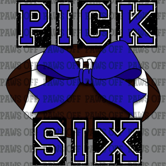 Pick Six Football Royal Blue PNG