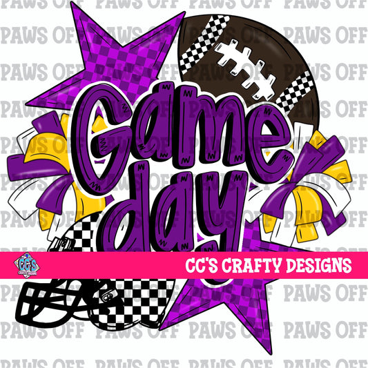 Game Day PNG Purple