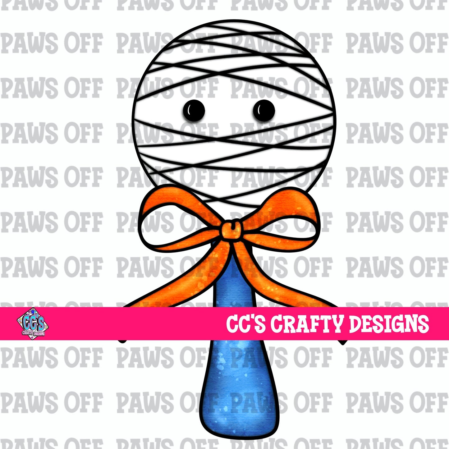 Mummy Rattle Watercolor PNG