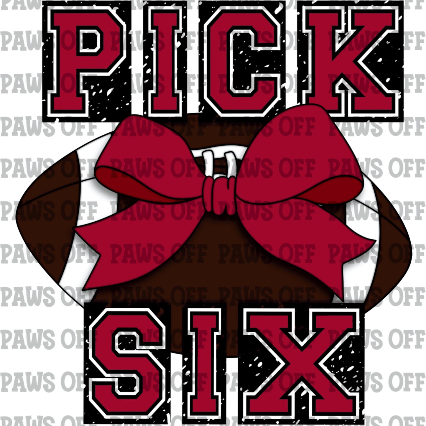 Pick Six Football Crimson PNG