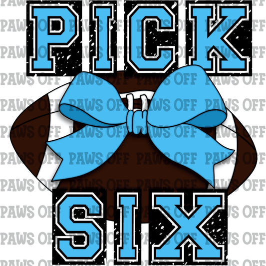 Pick Six Football Powder Blue PNG